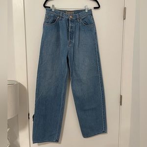 MOTHER Denim Snacks the pleated fun dip puddle in nothing else like it